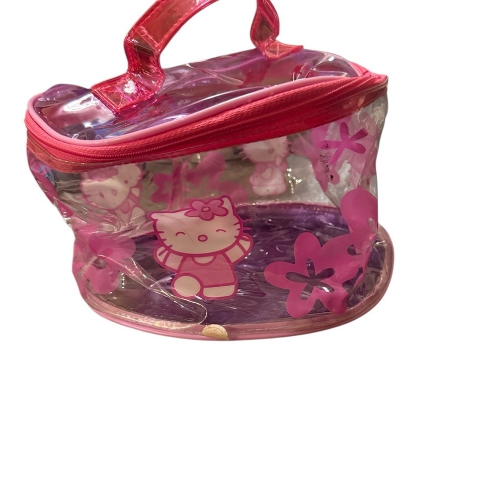 Vintage Y2K Hello Kitty Pink Floral Cosmetic Bag - Picture 3 of 6